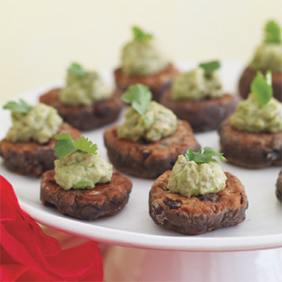 Black Bean Cakes with Guacamole Black Bean Cakes with Guacamole