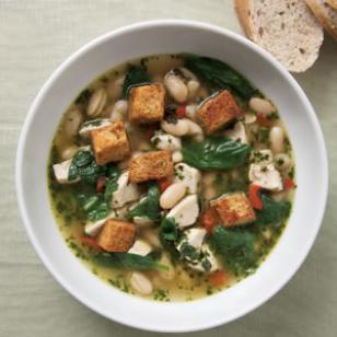 Fast & Easy Dinner For Chicken & Spinach Pesto Soup