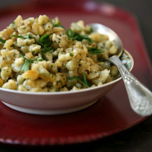 Garlic Spaetzle with Emmentaler Garlic Spaetzle with Emmentaler