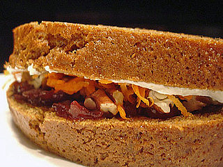 Recipe For Pumpkin Bread Sandwich With Pecans and Cream Cheese For Halloween