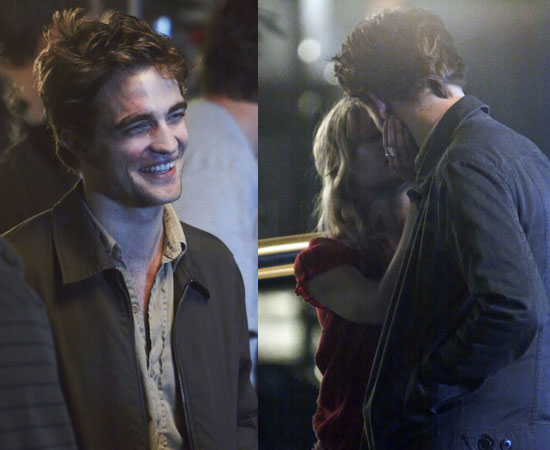 Robert and Emilie Kissing on the Set