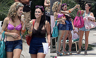 Bikini Photos of AnnaLynne McCord, Jessica Stroup, and Jessica Lowndes on the Set of 90210 in LA