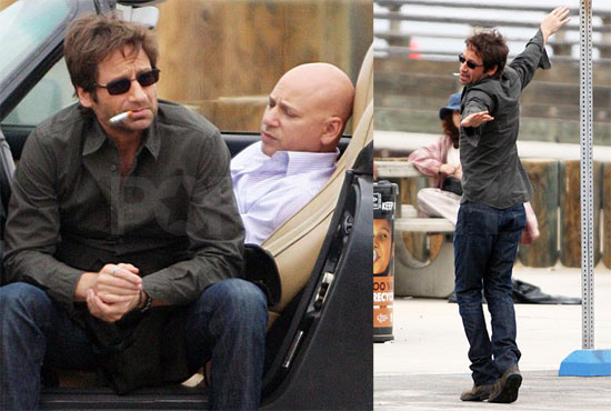 Photos of David Duchovny Filming Californication