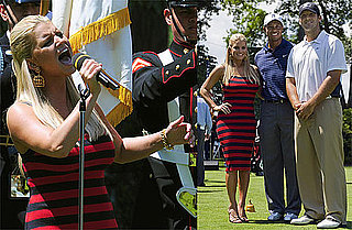 Photos of Jessica Simpson and Tony Romo at AT&T National PGA Golf Tournament