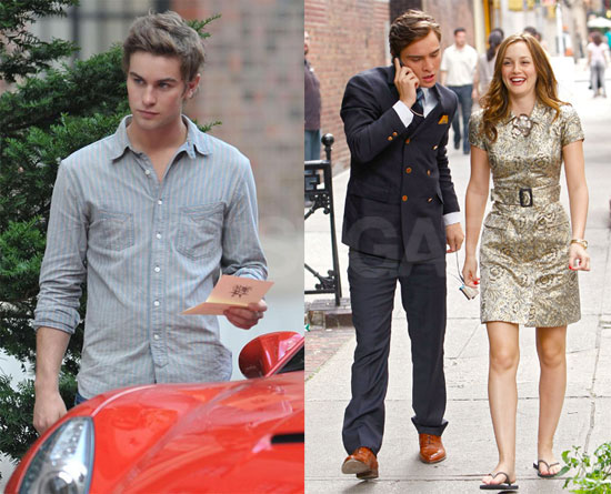 Photos of Ed, Chace and Leighton on the Gossip Girl Set 