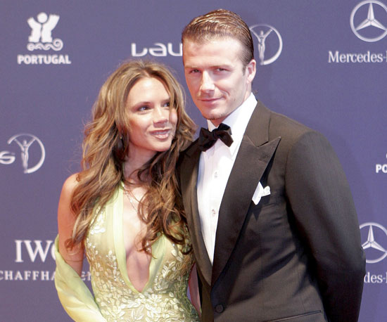 Victoria checked David out at the Portuguese Laureus World Sports Awards in May 2005, a month after their son Cruz was born.
Victoria checked David out at the Portuguese Laureus World Sports Awards in May 2005, a month after their son Cruz was born.