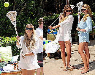 Photos of Lauren Conrad and Lo Bosworth Playing Lacrosse at the Sierra Mist Beach House