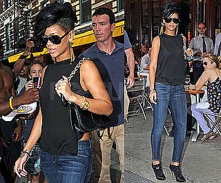 Photos of Rihannna Showing Off a New Hairdo in NYC