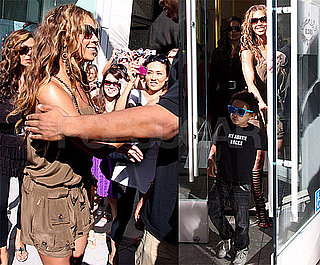 Photos of Beyonce Knowles With Her Nephew Daniel Julez in LA, Performing at Staples Center