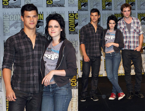 Photos of Robert Pattinson, Taylor Lautner, and Kristen Stewart at Comic Con 