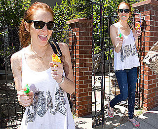 Photos of Lindsay Lohan Shooting Water Guns in LA