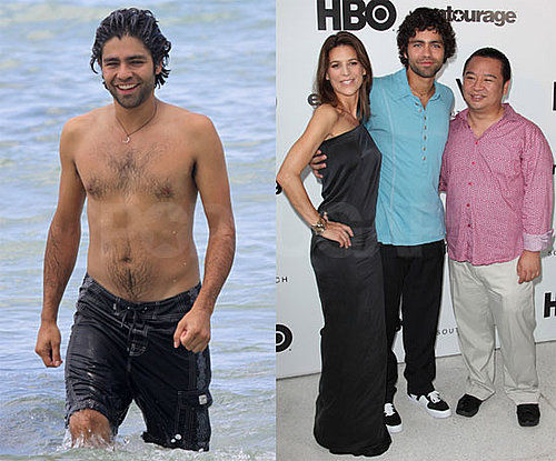 Photos of Adrian Grenier Shirtless Before an Entourage Event in Miami