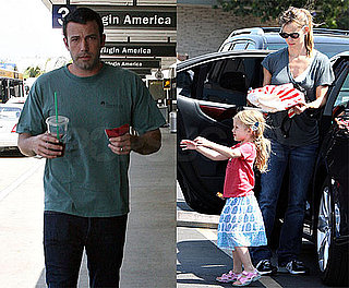 Photos of Jennifer Garner and Violet Affleck at a LA Farmers Market; Ben Affleck at LAX