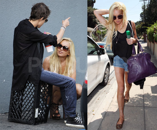 Photos of Lindsay Lohan in Three Outfits 