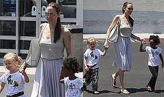 Photos of Angelina Jolie, Zahara Jolie-Pitt, Shiloh Jolie-Pitt at Toys "R" Us in Burbank