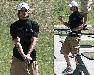 Photos of Gabriel Aubry at the Driving Range in LA