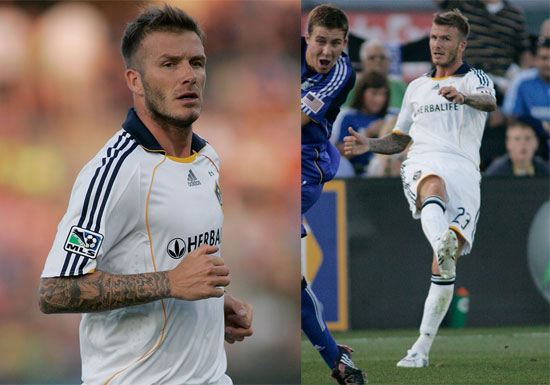 Photos of David Beckham Playing for LA Galaxy in Kansas City