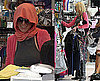 Photos of Lindsay Lohan Covering Up Her Hair While Shopping in LA