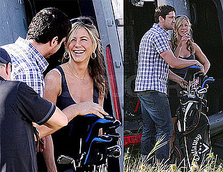 Photos of Jennifer Aniston and Gerard Butler Filming The Bounty in NYC, Jen Might Guest Star on Cougar Town