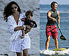 Photos of Matthew McConaughey Paddle Surfing While Bikini-Clad Pregnant Camila Alves and Levi Watch in Malibu
