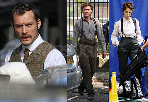 Photos of Robert Downey Jr, Jude Law, Rachel McAdams Filming New Scenes for Sherlock Holmes