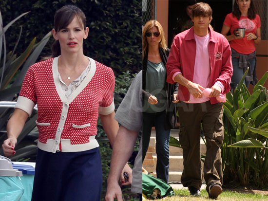 Photos of Ashton Kutcher Filming Valentine's Day