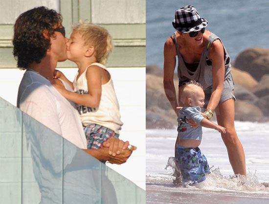Photos of the Stefani-Rossdales at the Beach