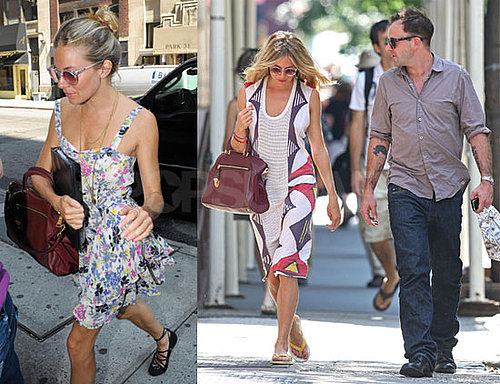 Photos of Sienna Miller and Jonny Lee Miller in NYC After Miss Julie Rehearsal