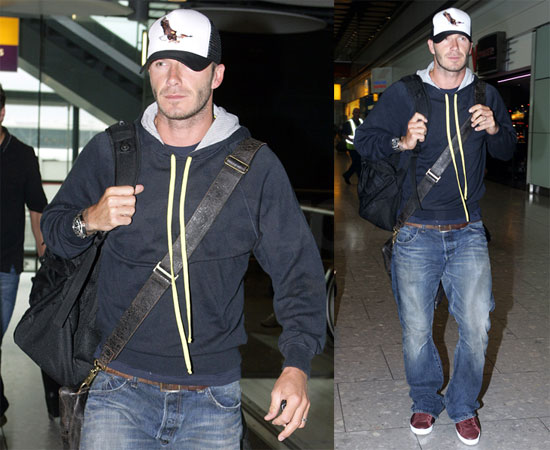 Photos of David Beckham at the Airport
