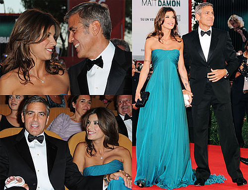 Photos of George Clooney and Elisabetta Canalis at Venice Film Festival Premiere of Men Who Stare at Goats