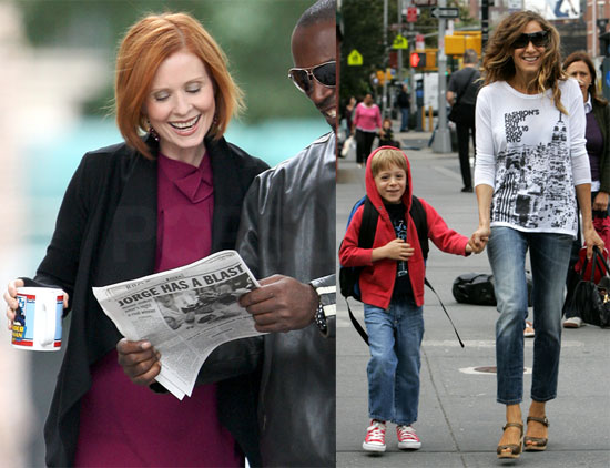 Photos of Sarah Jessica Parker and Cynthia Nixon in NYC 