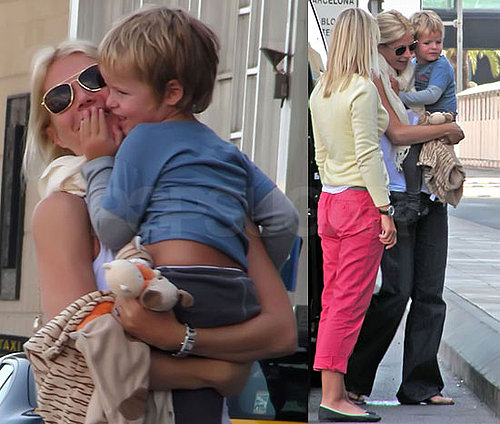 Photos of Chris Martin, Gwyneth Paltrow, Apple Martin, And Moses Martin at The Barcelona Airport