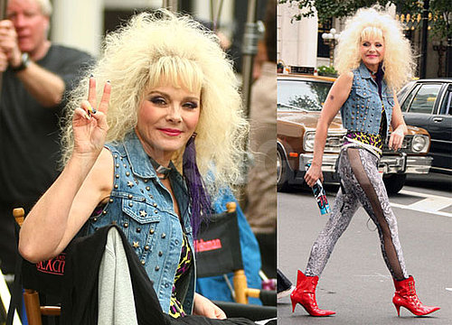 Photos of Kim Cattrall Dressed '80s-Style Filming Sex and the City 2