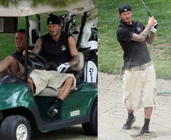Photos of David Beckham Playing Golf Photos of David Beckham Playing Golf