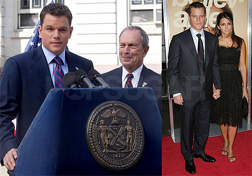 Photos of Matt Damon, Luciana Barroso, Joel McHale at The Informant Premiere, Filming the Adjustment Bureau With Mayor Bloomberg