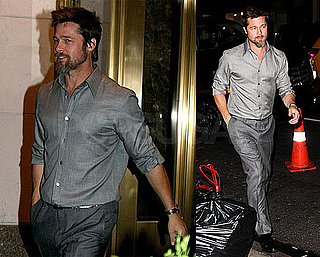 Photos of Brad Pitt Leaving His Hotel in NYC After Speaking At Clinton Global Initiative