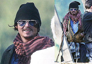 Photos of Johnny Depp on Babybird Music Video Set in UK