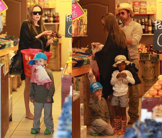 Photos of Jolie-Pitts Shopping in France Photos of Jolie-Pitts Shopping in France