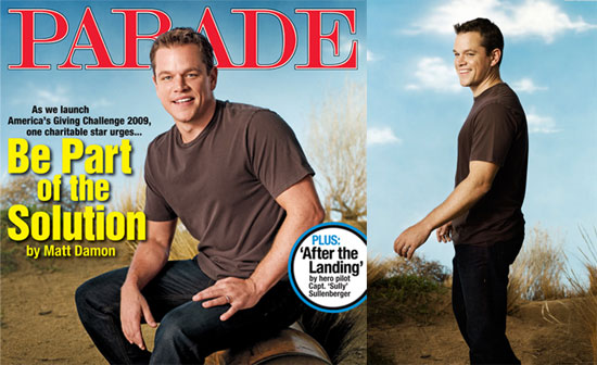 Photos of Matt Damon in Parade Magazine 2009-10-09 11:13:57 Photos of Matt Damon in Parade Magazine 2009-10-09 11:13:57