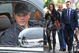 Photos of Matt Damon and Emily Blunt Filming in NYC, Video of Matt Damon on Entourage