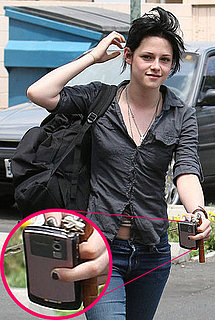 Twilight's Kristen Stewart and Her Pink BlackBerry Curve Cell Phone