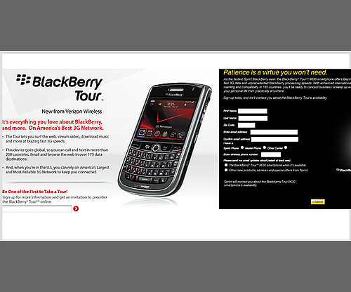 BlackBerry's New Phone, the Tour, Announced BlackBerry's New Phone, the Tour, Announced