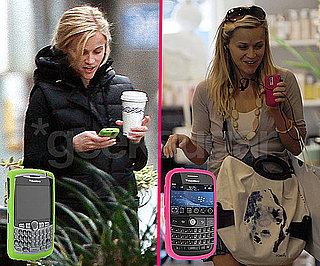 Reese Witherspoon With Her BlackBerry Cell Phones
