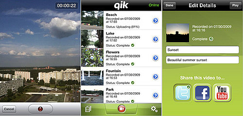 Daily Tech: Qik App Available For Free On the iPhone 3GS