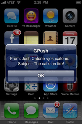 GPush Makes Push Gmail on the iPhone a Reality