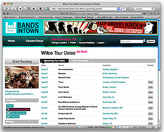 Bands in Town Finds When Music Acts Are Touring Locally