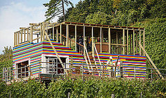House Being Built Entirely Out of Legos and Wood in The UK