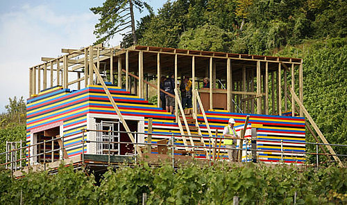 House Being Built Entirely Out of Legos and Wood in The UK