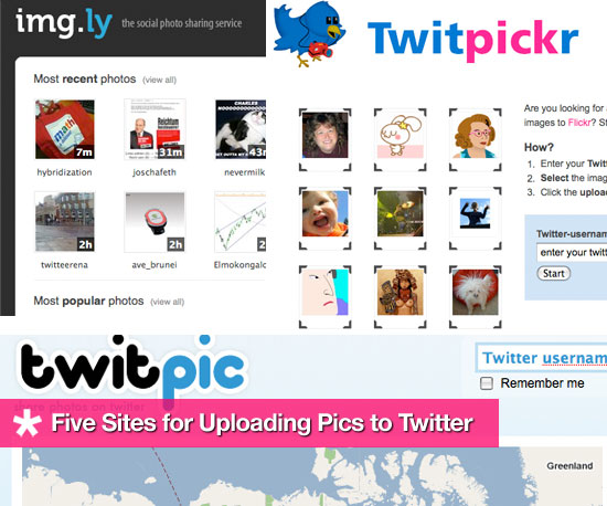 Five Handy Sites for Uploading Pics to Twitter Five Handy Sites for Uploading Pics to Twitter