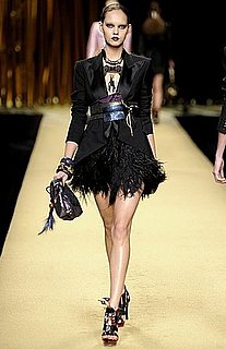 The Look For Less: Louis Vuitton Feathered Skirt 